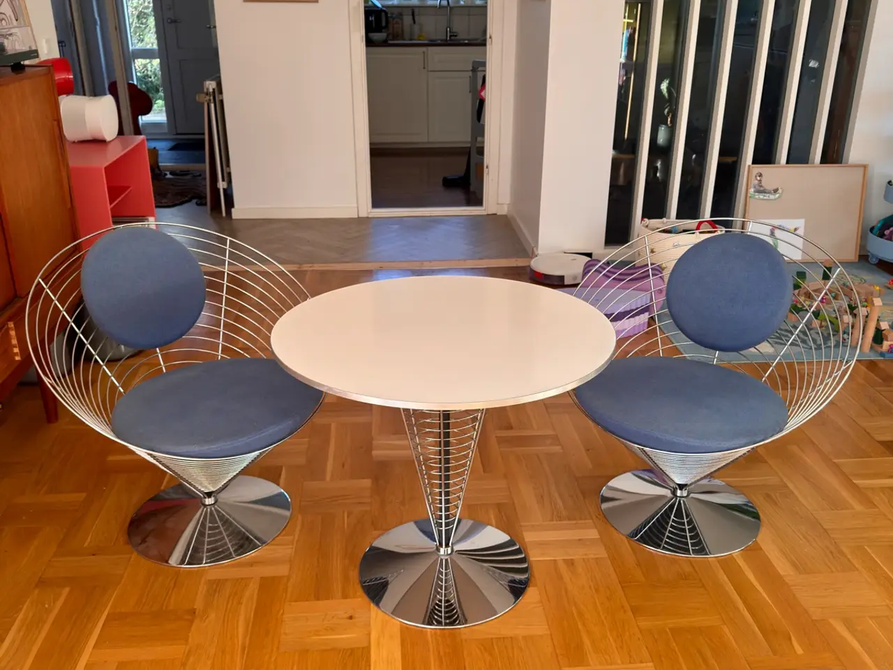 Billede 3 - Wire Cone Verner Panton sæt - bord og 2 stole