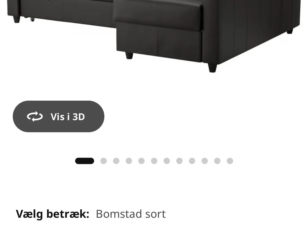 Billede 1 - Vendbar sovesofa med chaiselong
