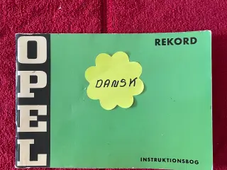 Instruktionsbog Opel Rekord