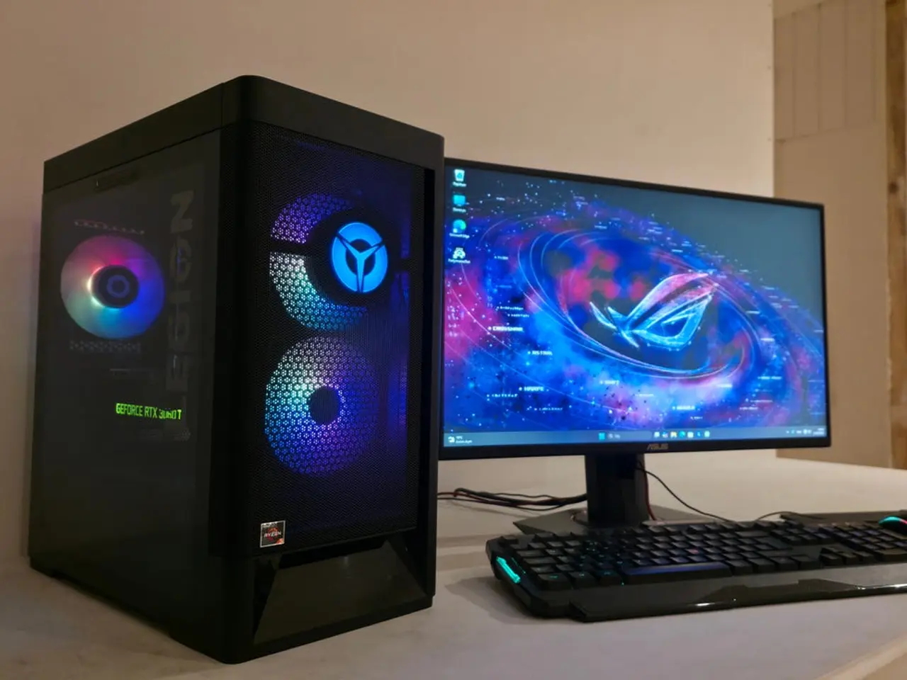 Billede 1 - RTX 3060 Ti Gamer Pc + 25" 165Hz Gamer Skærm