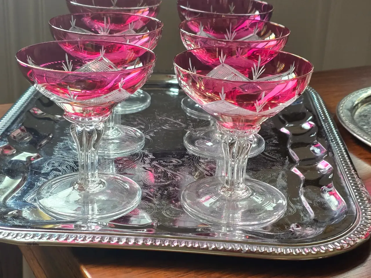 Billede 4 - Champagne glas Bøhmisk Røde
