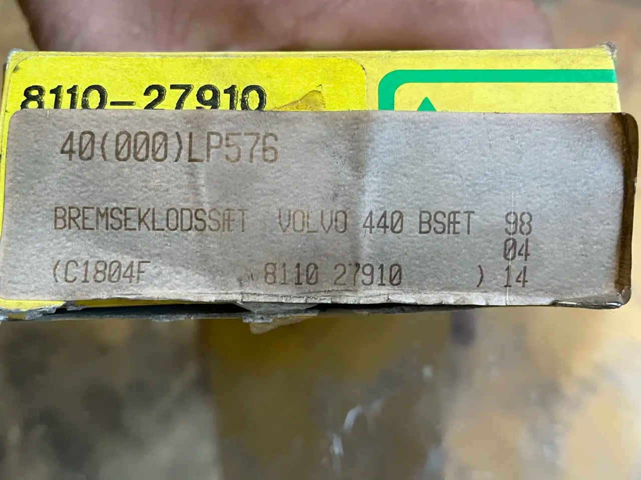 Billede 1 - Bremseklodser Volvo