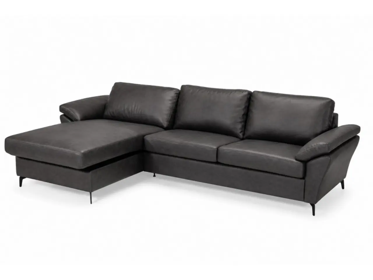 Billede 7 - Hjort Knudsen Padborg Chaiselongsofa med Elektrisk Recliner – Ægte Læder - Venstrevendt