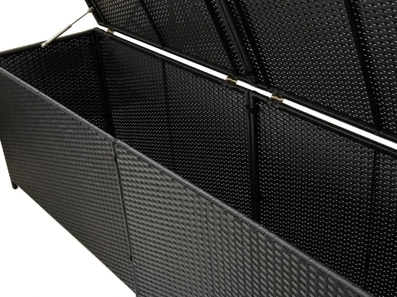 Billede 7 - Opbevaringskasse til haven 200 × 50 × 60 cm - polyrattan, sort