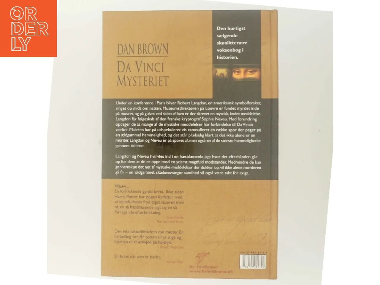 Billede 3 - Da Vinci Mysteriet af Dan Brown (Bog)