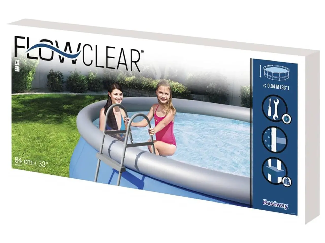 Billede 6 - Bestway Flowclear poolstige 84 cm - 2 trin, grå
