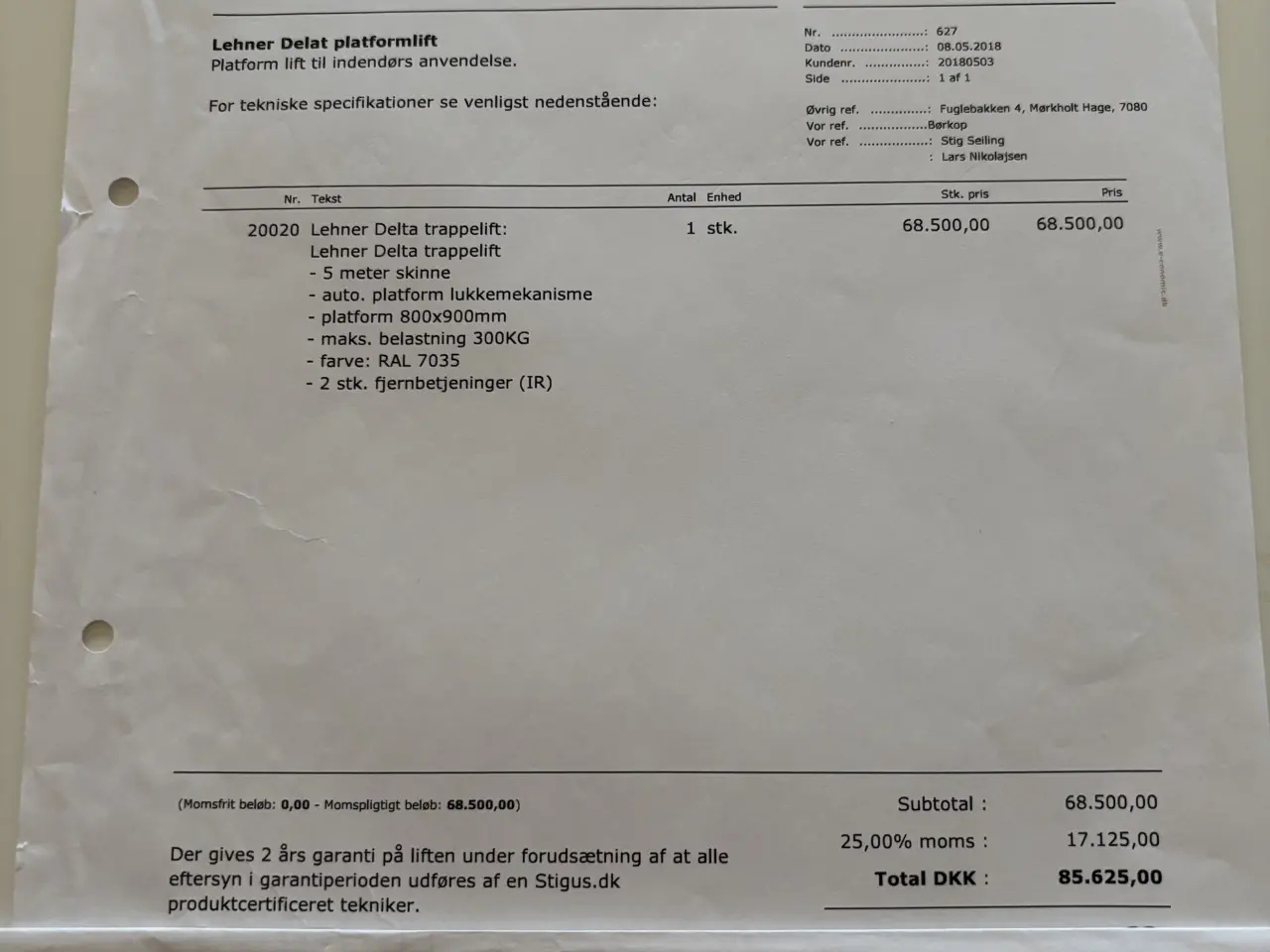 Billede 10 - Trappelift - kørestolslift - platformslift