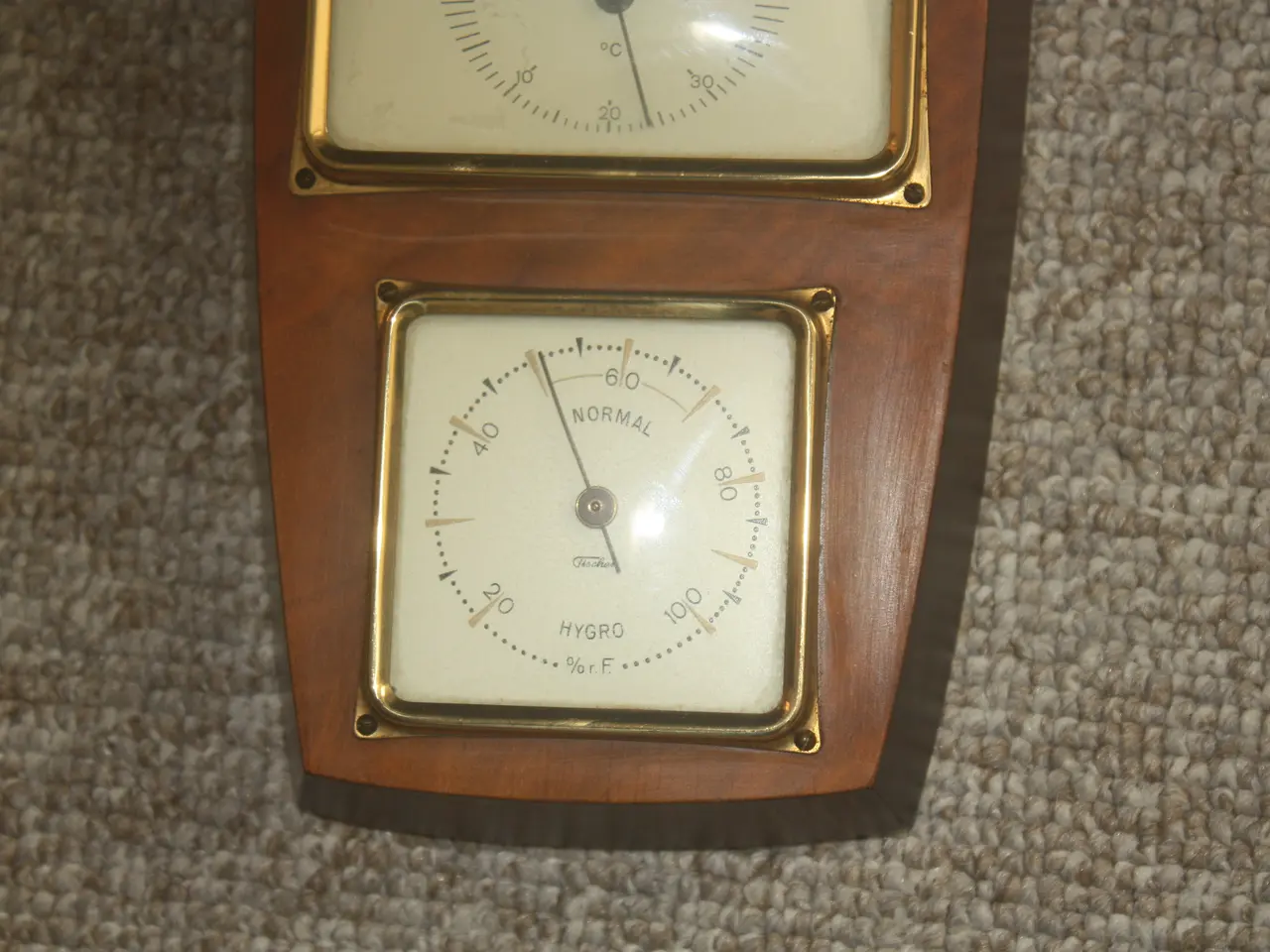 Billede 3 - Retro Tischer vejrstation – barometer, hygrometer