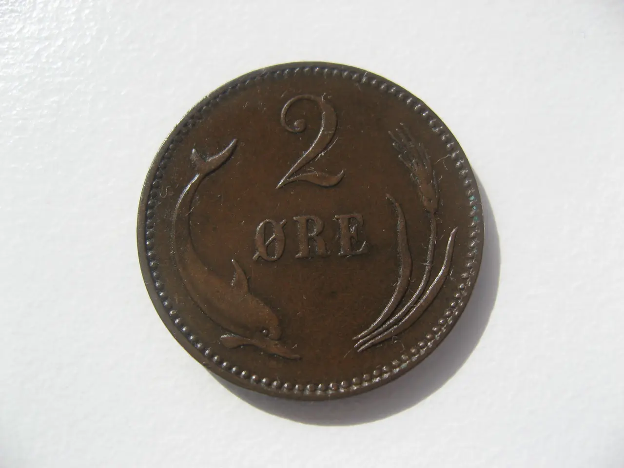 Billede 2 - Flot delfin 2 øre 1892, en af de gode