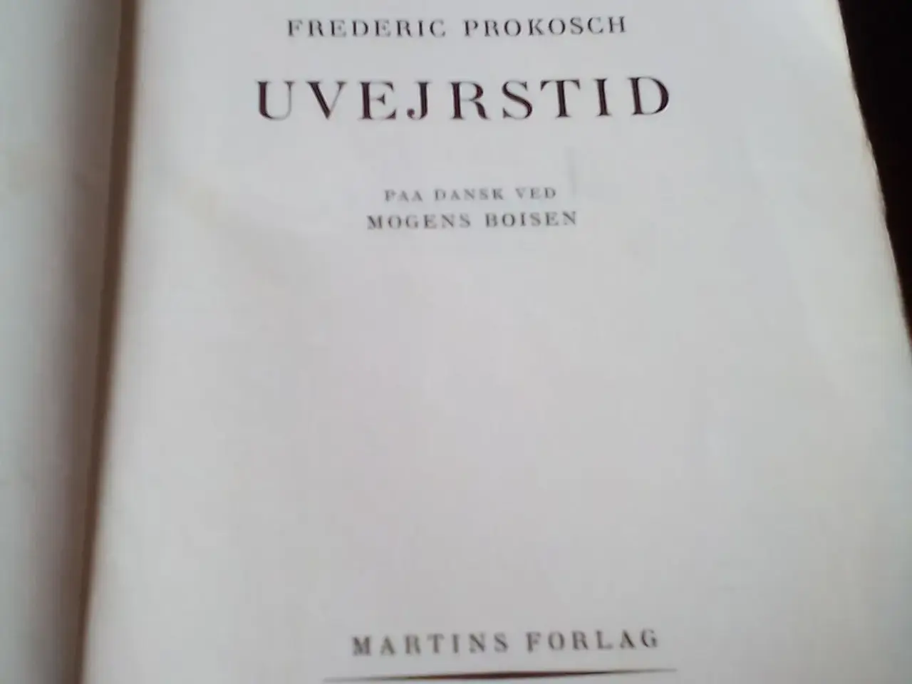 Billede 3 - Bogen Uvejrstid fra 1948