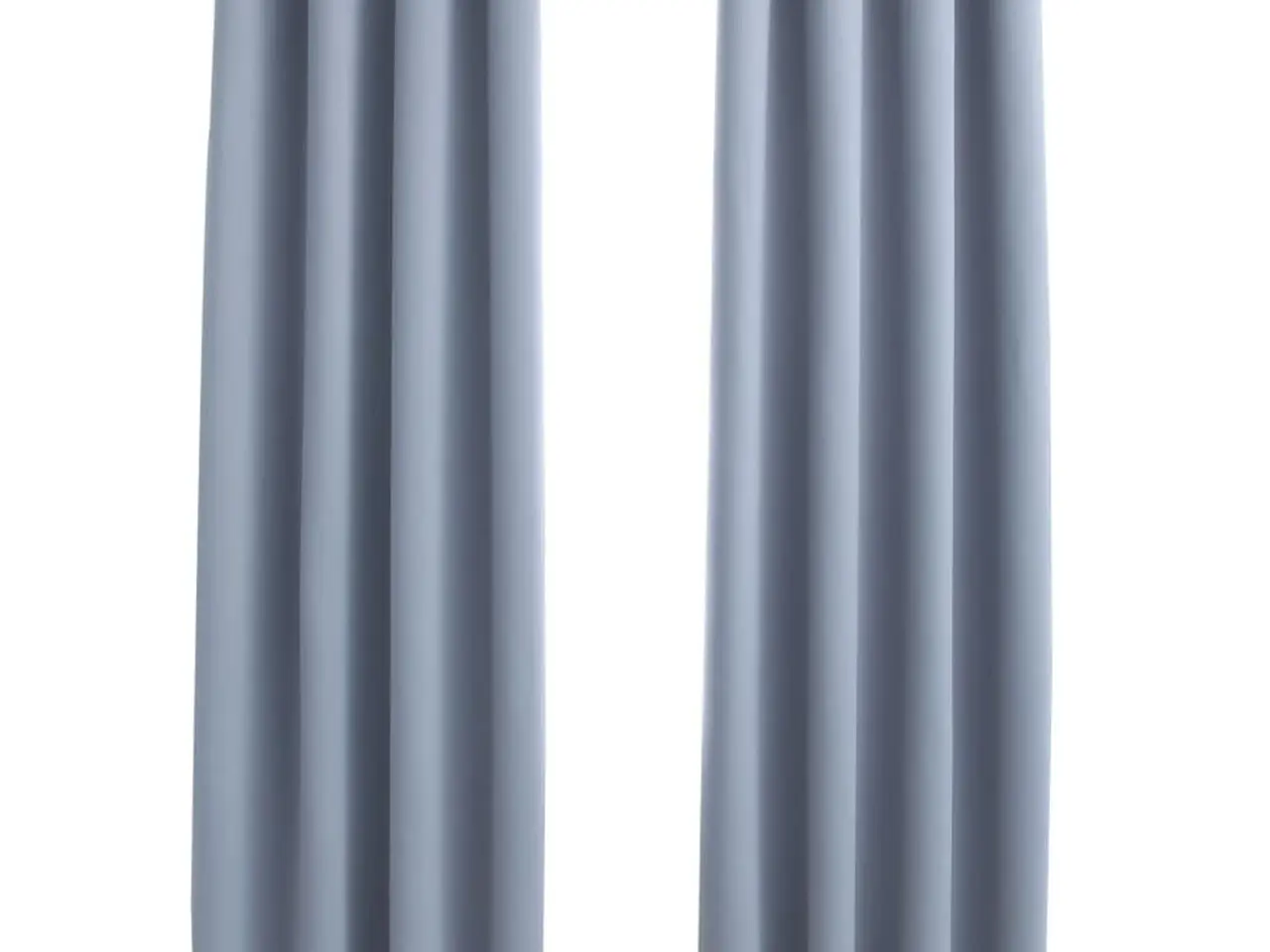 Billede 2 - Mørklægningsgardiner med metalringe 140 x 175 cm - grå, 2 stk.