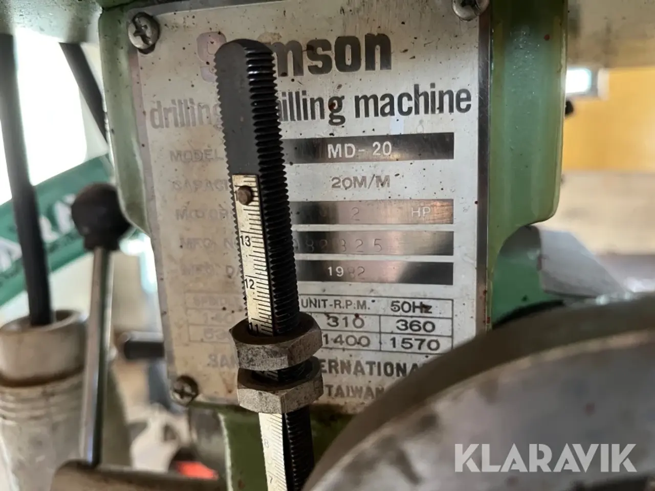 Billede 7 - Søjleboremaskine Samson MD-20
