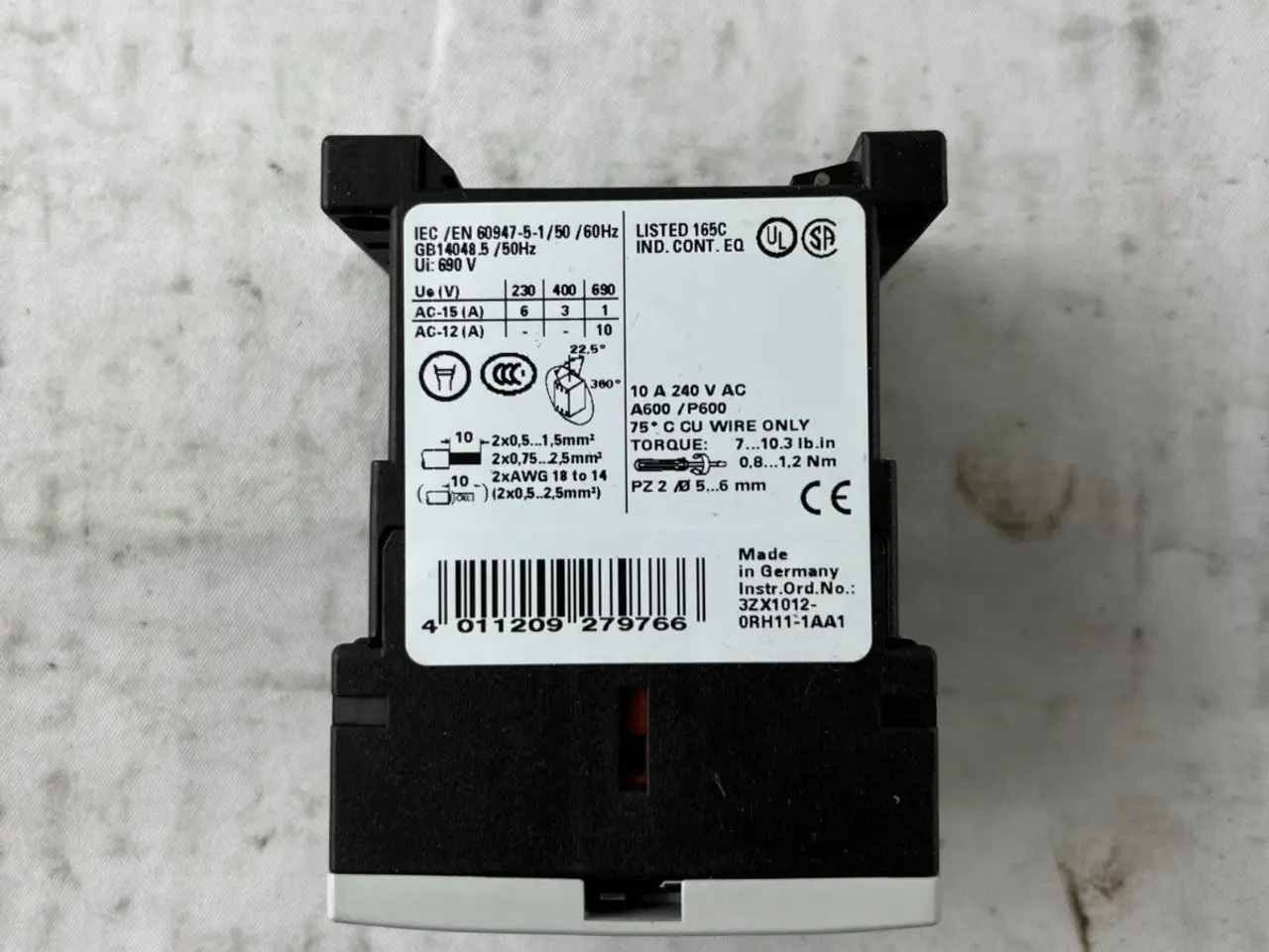 Billede 3 - Siemens 3RH1140-1AP00 Auxiliary kontaktor 4NO Coil