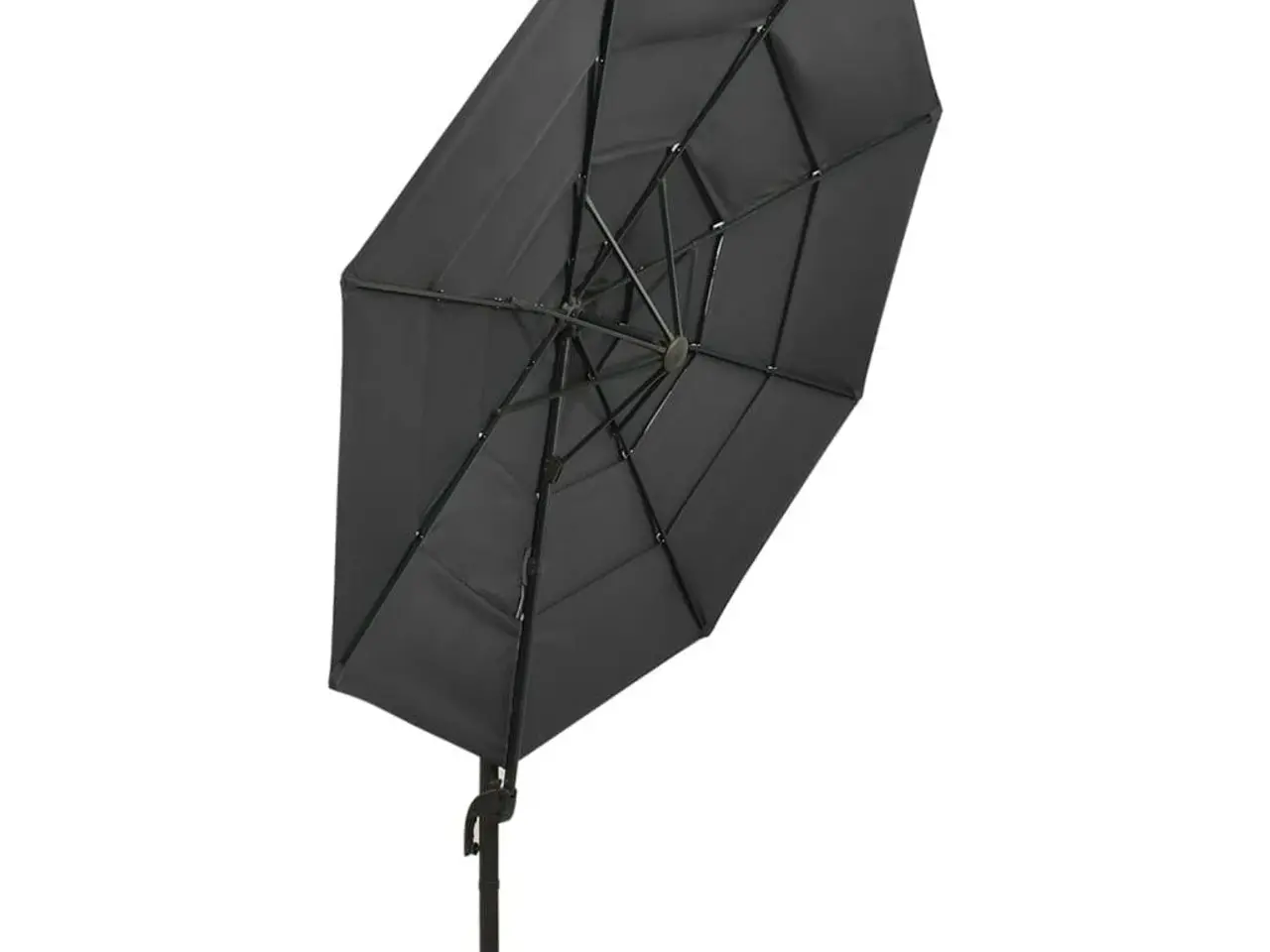 Billede 6 - Parasol 3x3 m aluminiumsstang 4 niveauer antracitgrå
