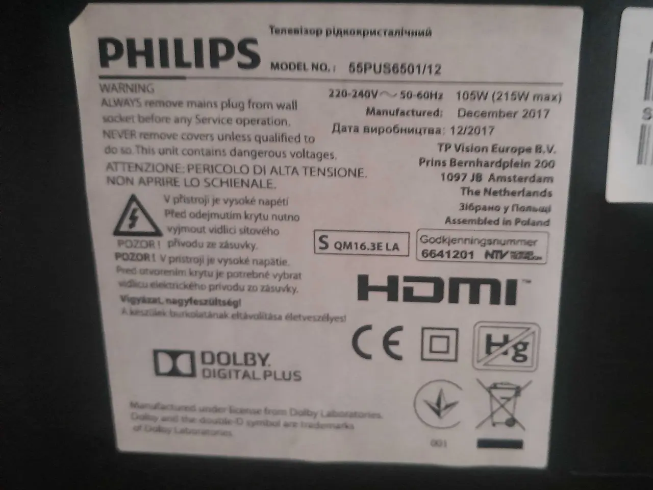 Billede 3 - Philips 55" Smart Tv