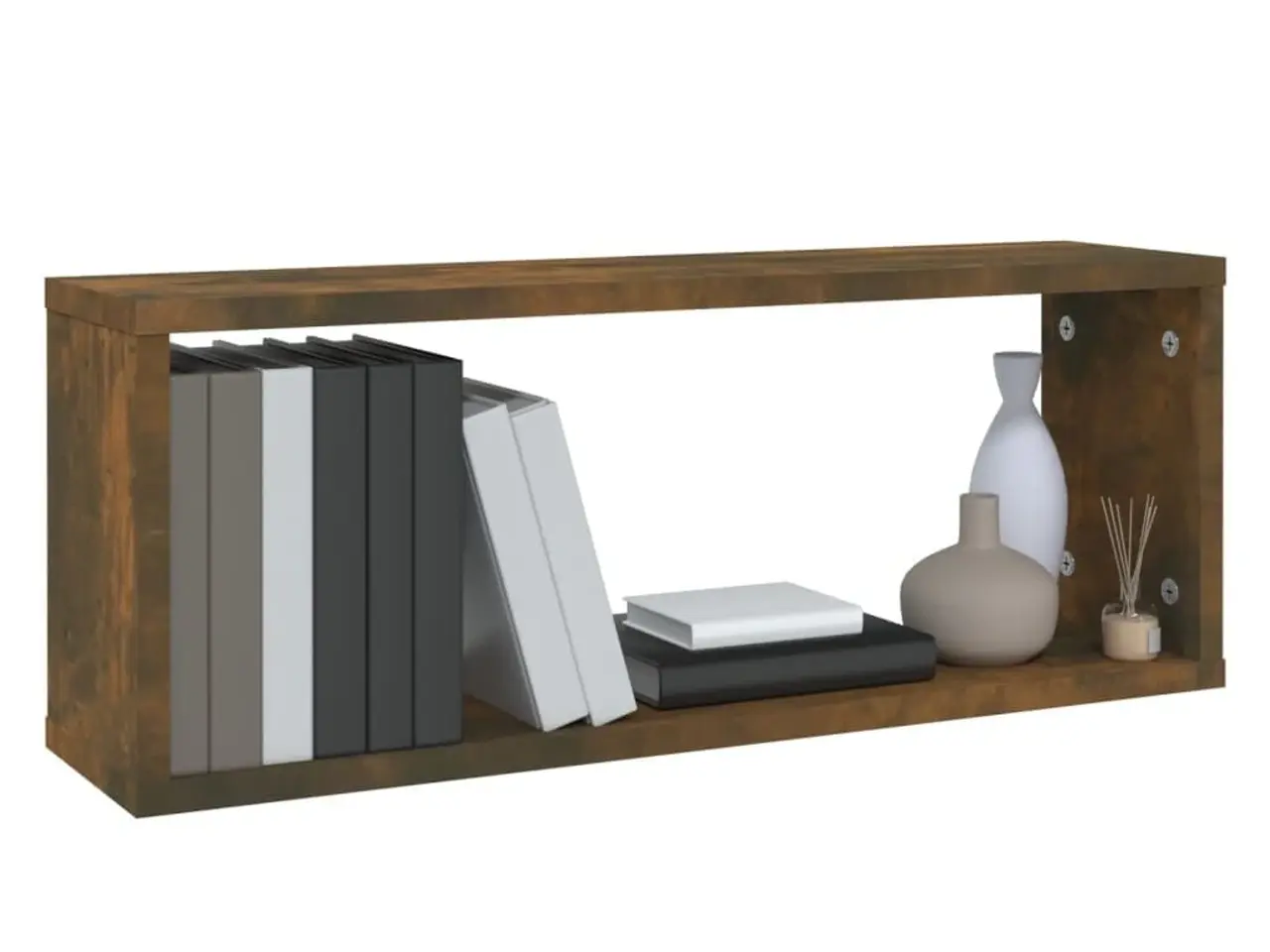 Billede 7 - Væghylder 2 stk. 60×15×23 cm i konstrueret træ - røget egetræ