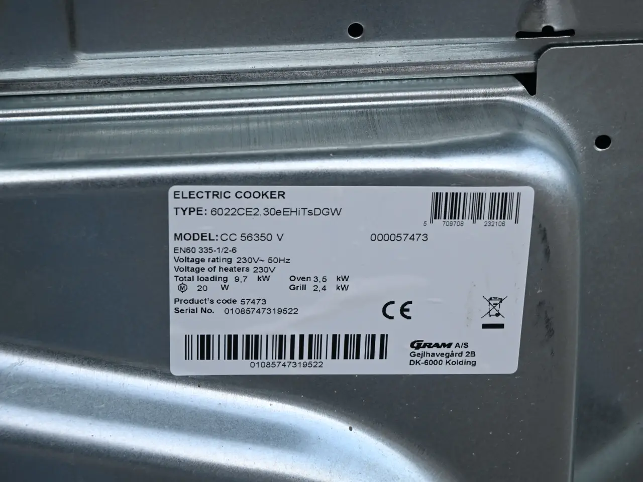 Billede 5 - Gram glaskeramisk komfur.