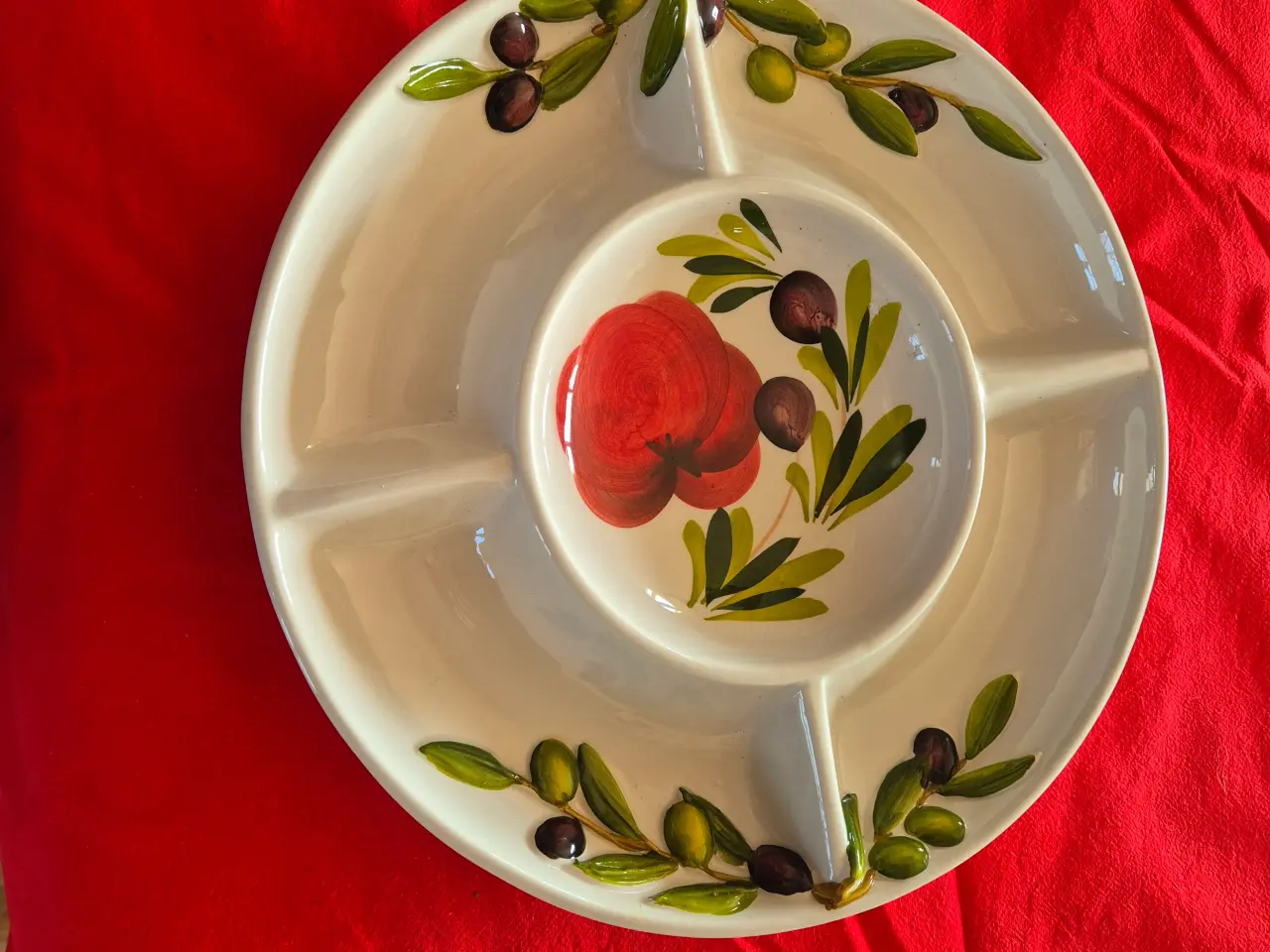 Billede 2 - Fad - antipasti m/tomater - Italiensk porcelæn