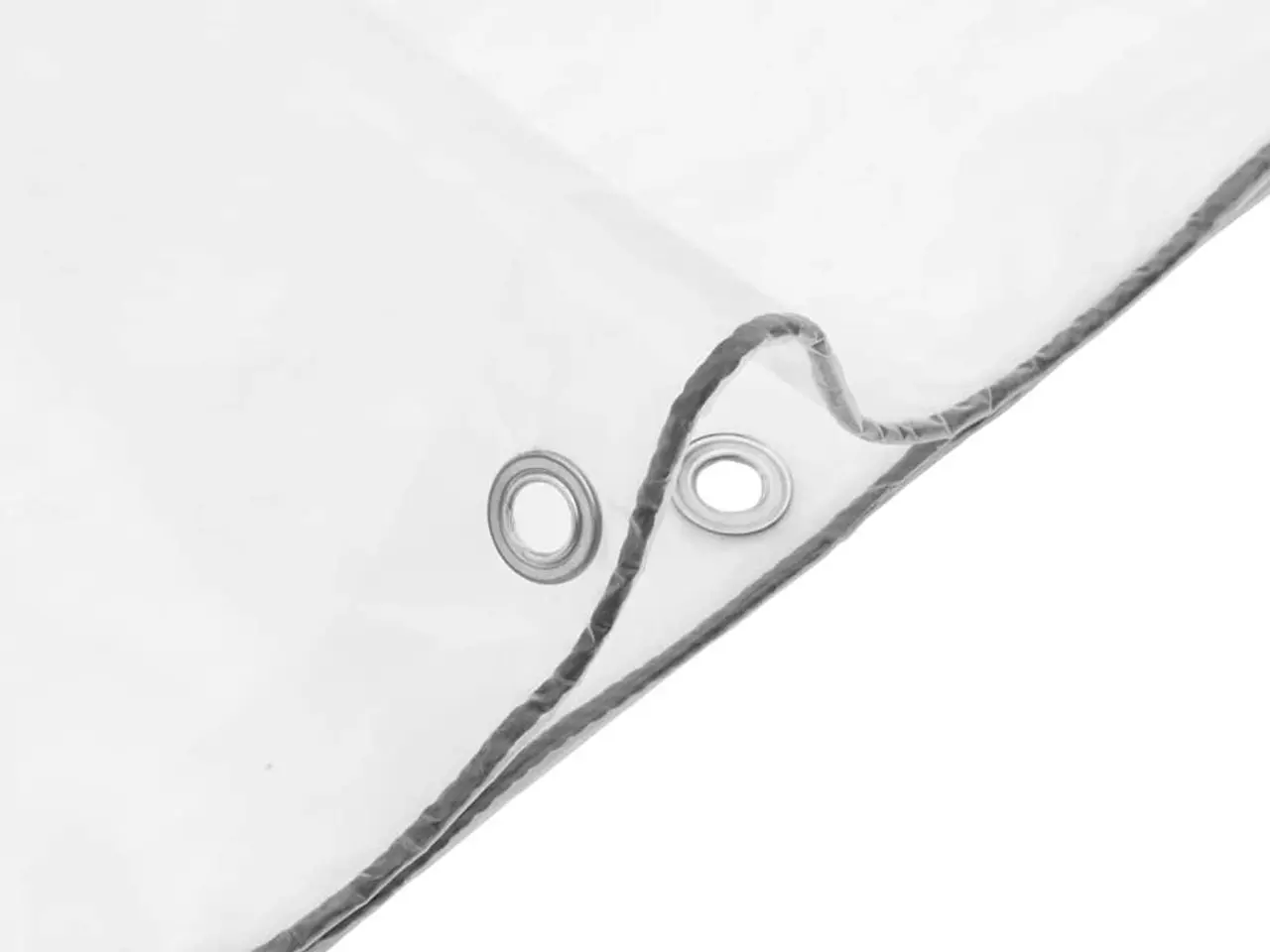 Billede 8 - Klar presenning med øjer 2×2 m - polyethylen, transparent
