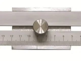 Stregmål MIB i rustfrit stål, forkromet 200mm