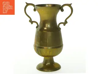 Messingvase med håndtag (str. 17 cm)