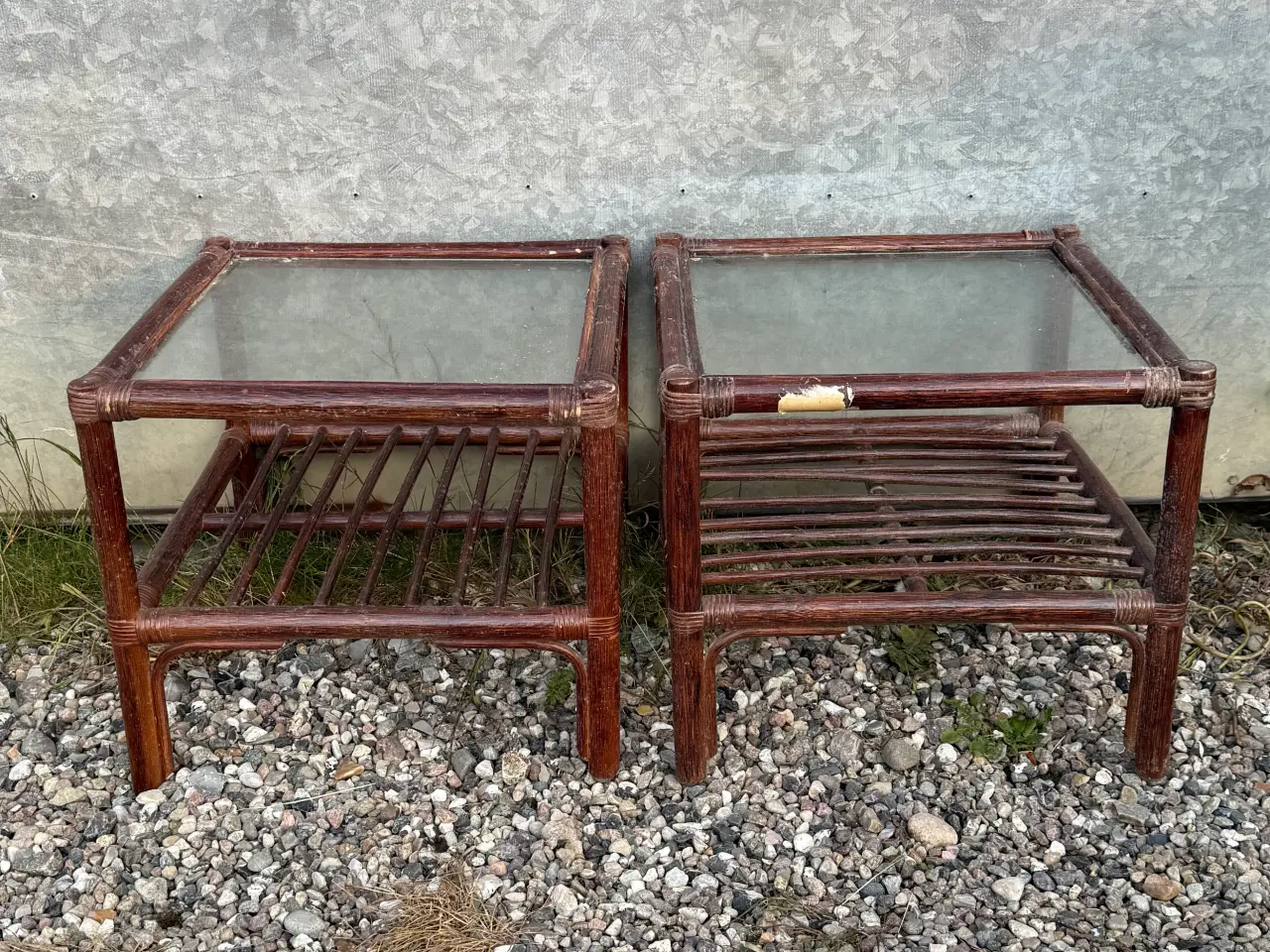 Billede 1 - To Vintage sengeborde i bambus.