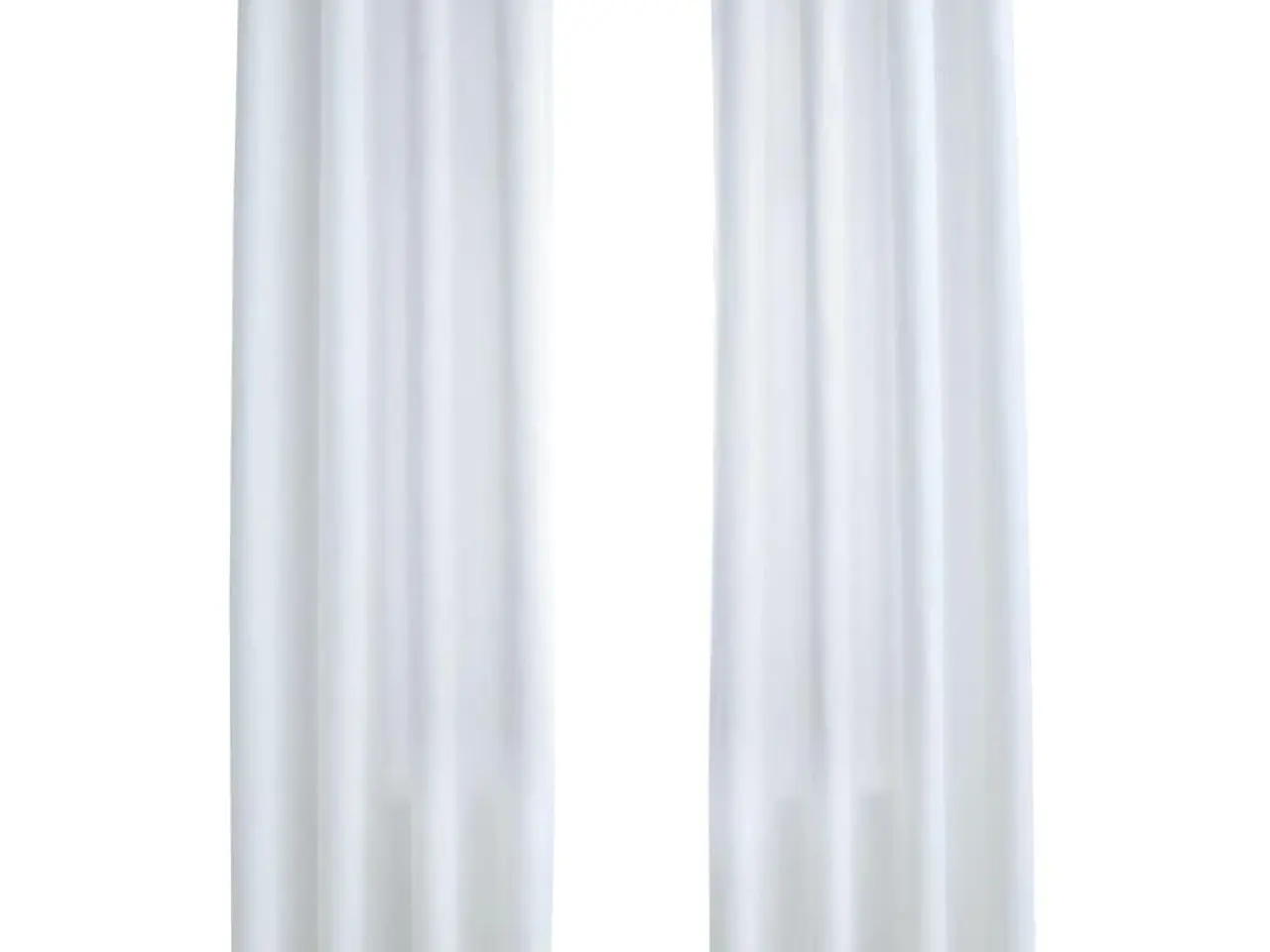 Billede 2 - Mørklægningsgardiner med metalringe 140 x 175 cm - råhvid, 2 stk.