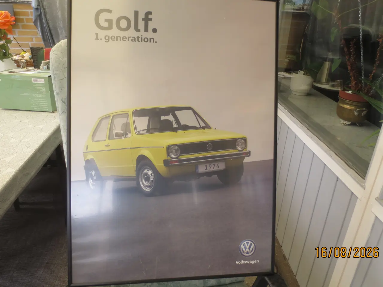 Billede 1 - 1 stk Plakat WV Golf 1 årg 1974