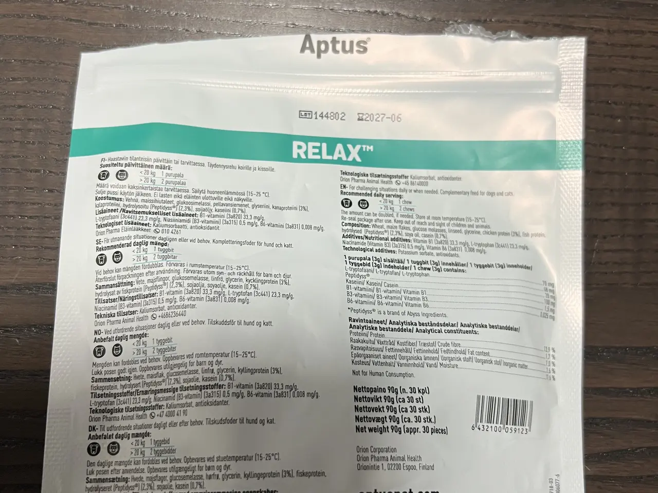 Billede 2 - Aptus Relax kosttilskud til hund, kyllingesmag