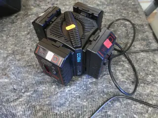 4 stk. batterier PAG LINK PL150 og lader