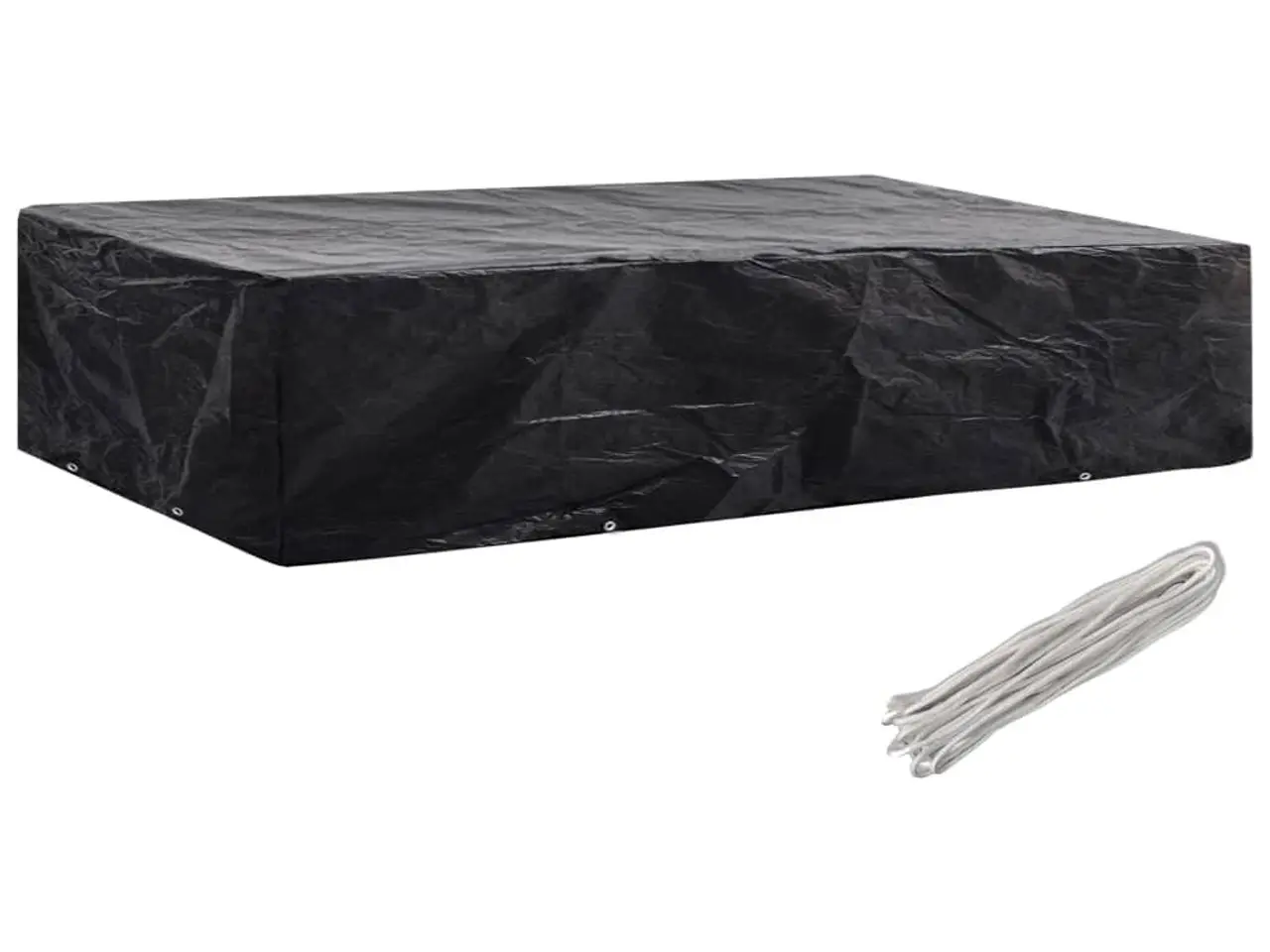 Billede 3 - Havemøbelovertræk 2 stk. med 8 snørehuller - 218 × 77 × 55 cm, sort