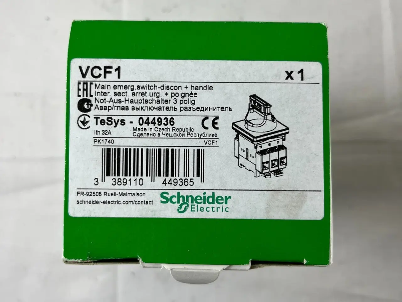 Billede 2 - Schneider Electric VCF1 Emergency Stop kontakt 32A