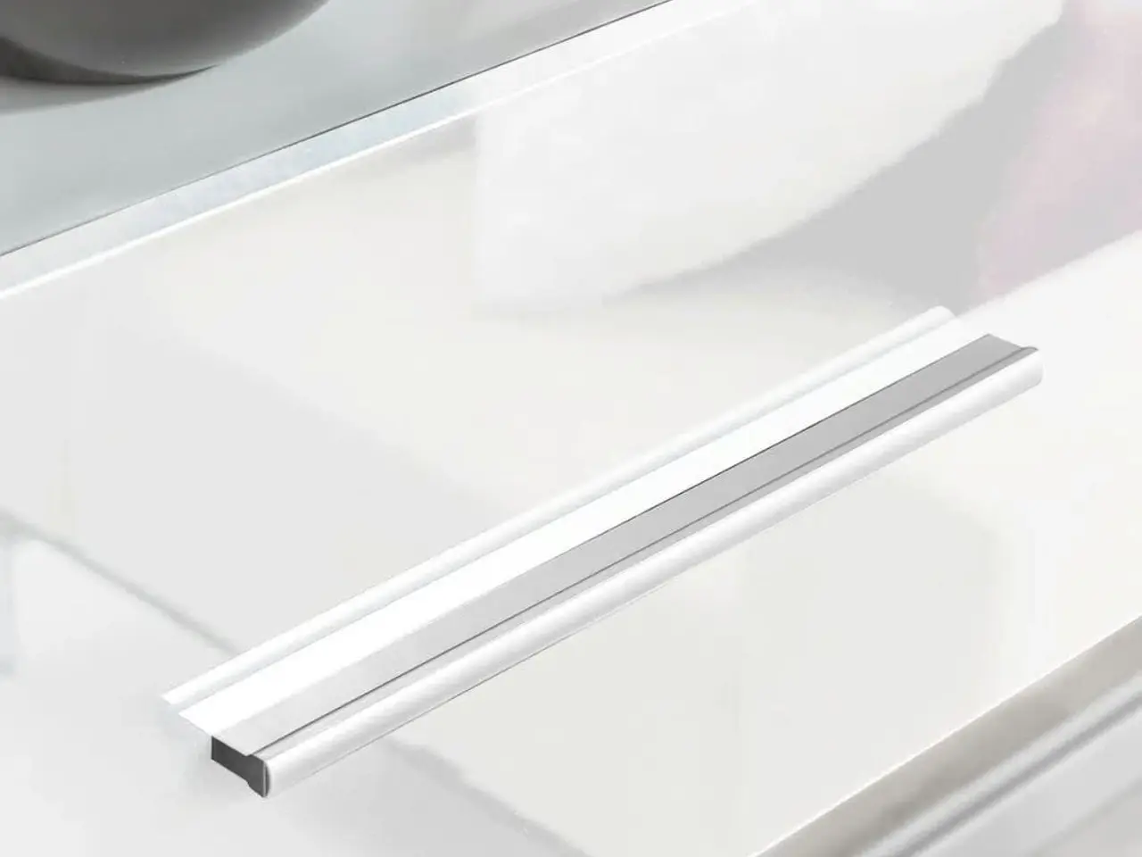 Billede 4 - Skabssæt med tv-skab og LED-lys 5 dele hvid