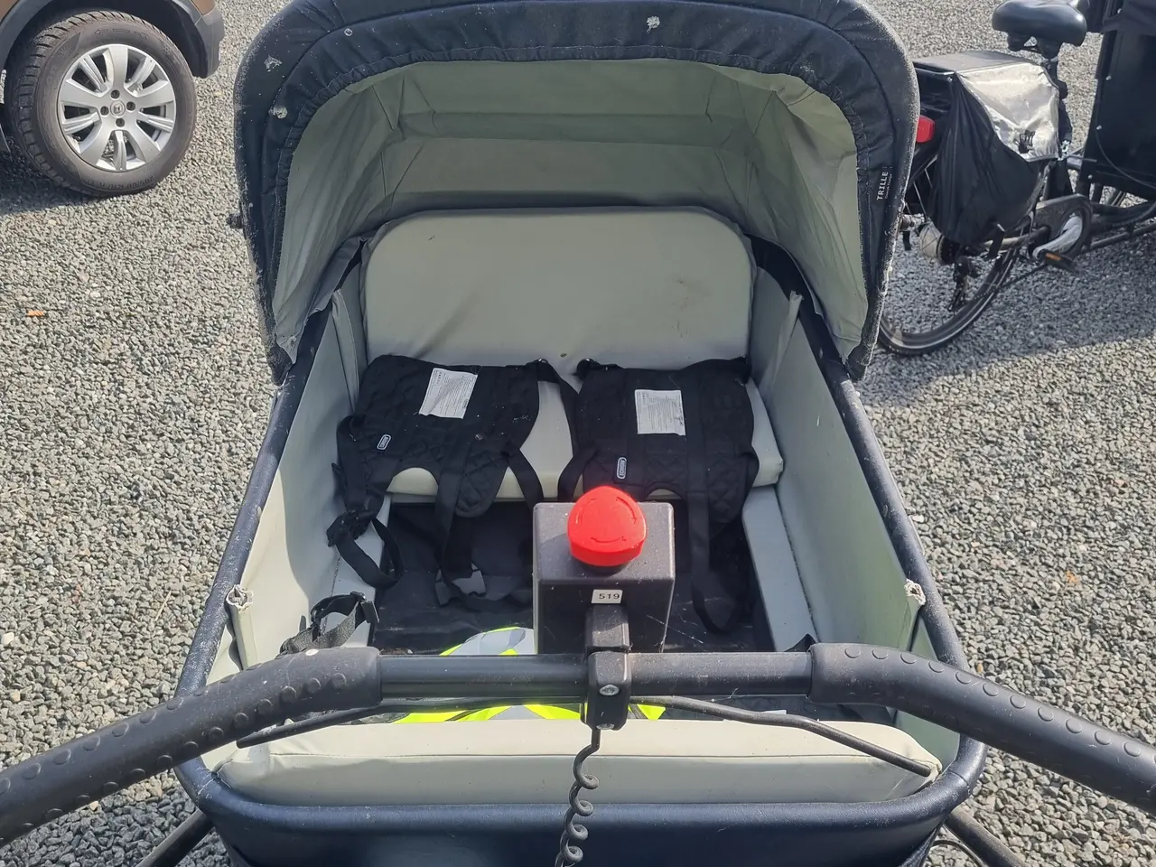 Billede 1 - Tvillinge barnevogn med motor