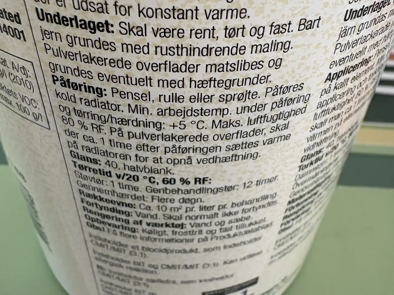 Billede 2 - Maling til radiator nypris 389kr nu 150