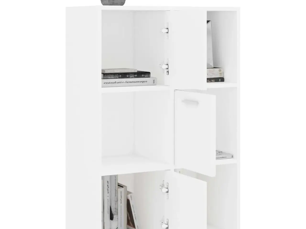 Billede 5 - Kontorreol 60x29,5x90 cm konstrueret træ hvid