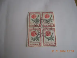 Frimærker, Firblok fra 1973 med stempel