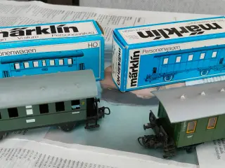Märklin Passagervogne 2stk i orginal kasse Skala 1