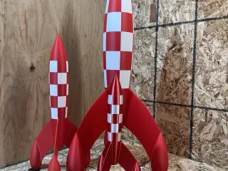 Tintin måne raket 90CM høj