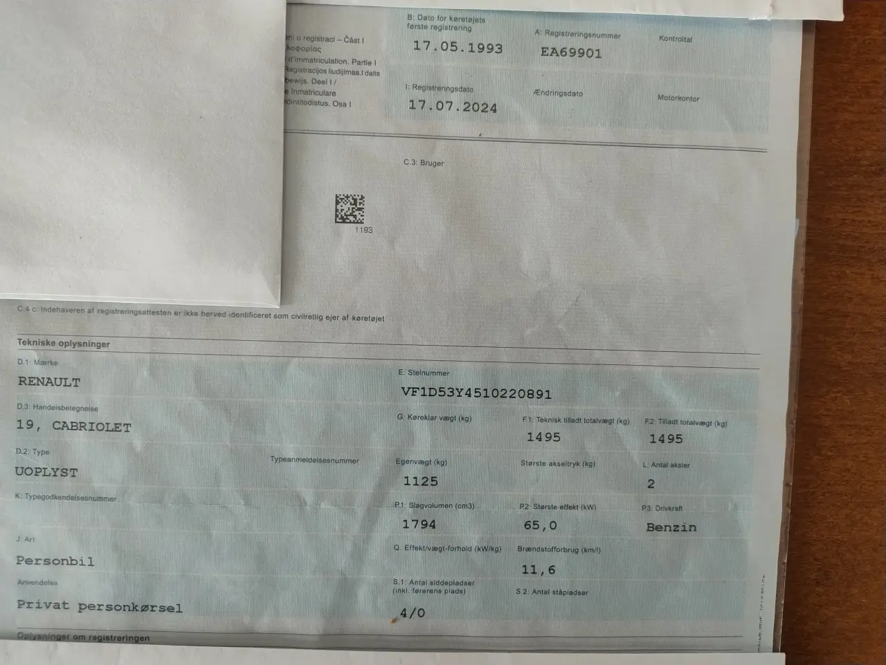 Billede 7 - Lille åben Renualt Megan Cab 1 år til syn