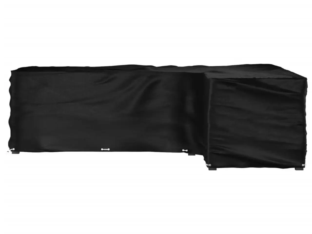 Billede 4 - L-formet havemøbelovertræk 260 x 210 x 80 cm - sort