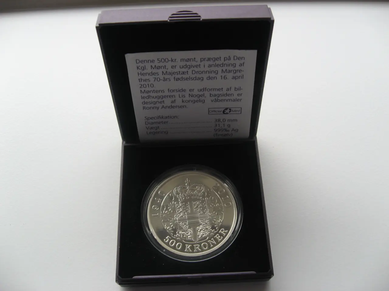 Billede 2 - Smukke 1 OZ 500 kr Sølvmønter 2008,10.15.20 PR STK