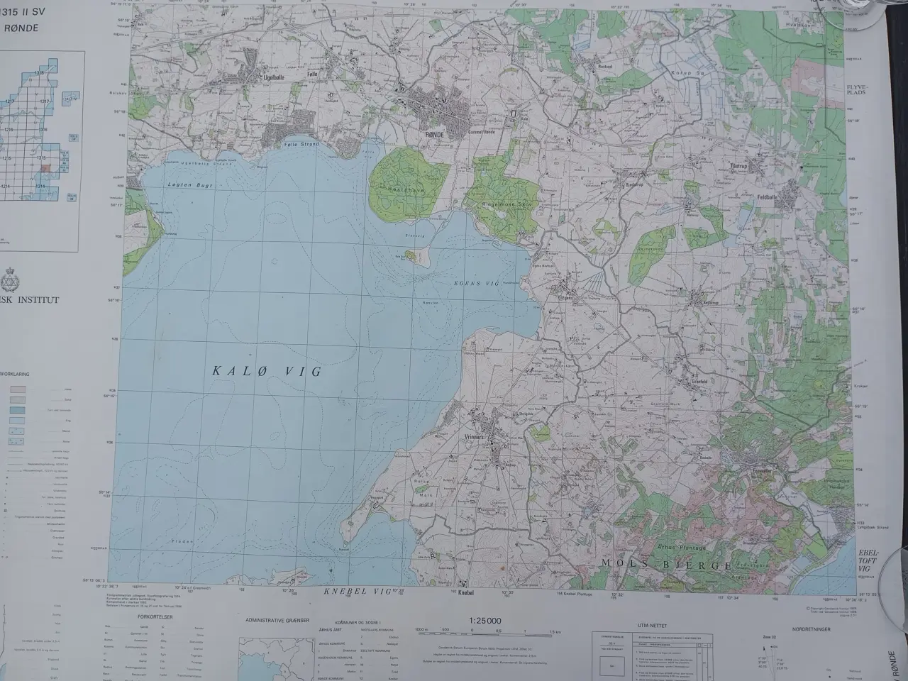 Billede 6 - Landkort over Rønde, Djursland
