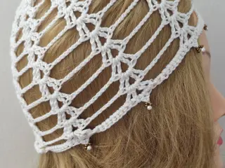 Mesh hue med perler