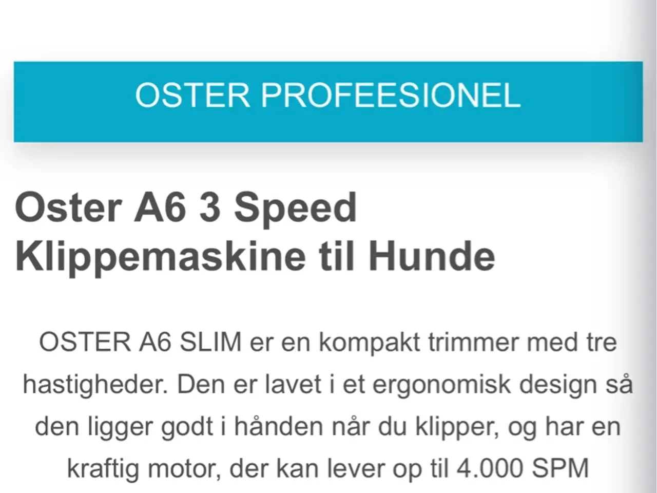 Billede 3 - Oster a6 hundeklipper