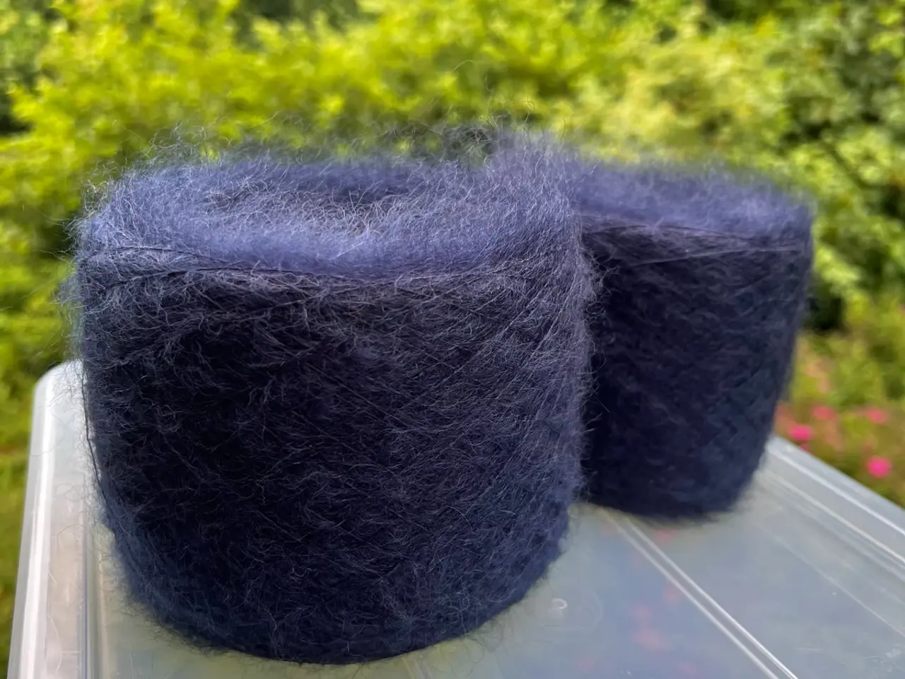Billede 6 - Italiensk garn, Mohair / Silke - Marineblå - 218 g