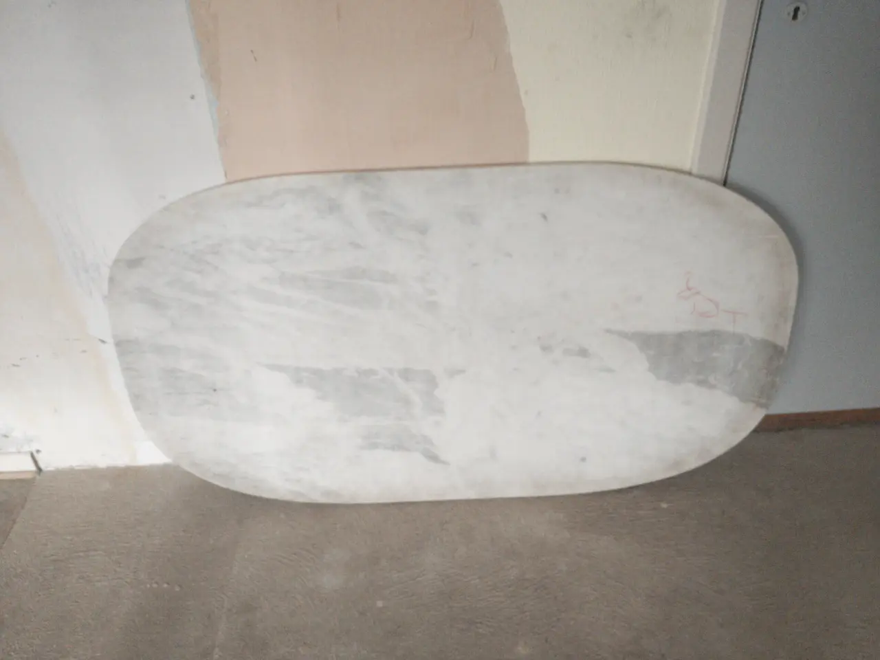 Billede 1 - Oval marmor bordplade uden ben