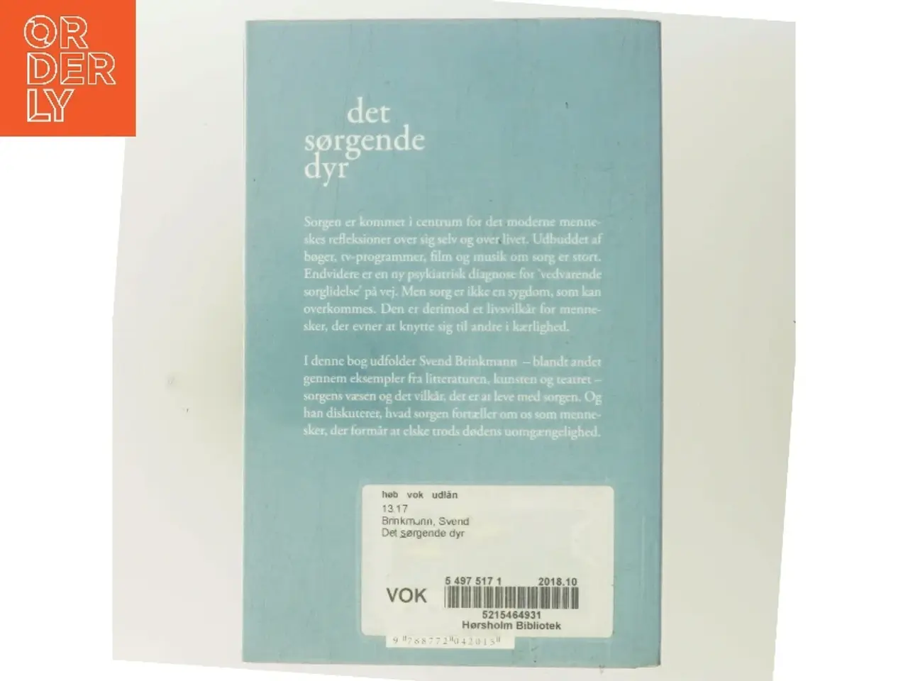 Billede 3 - Det sørgende dyr af Svend Brinkmann (Bog)