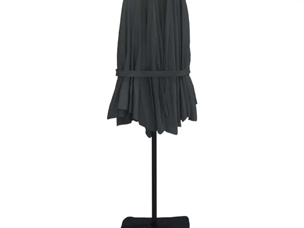 Billede 5 - Parasol m. dobbelt parasoldug 449x265 cm sort
