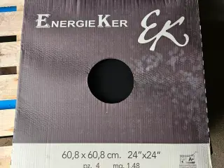 Gulv- og vægklinke Sort 60x60 cm